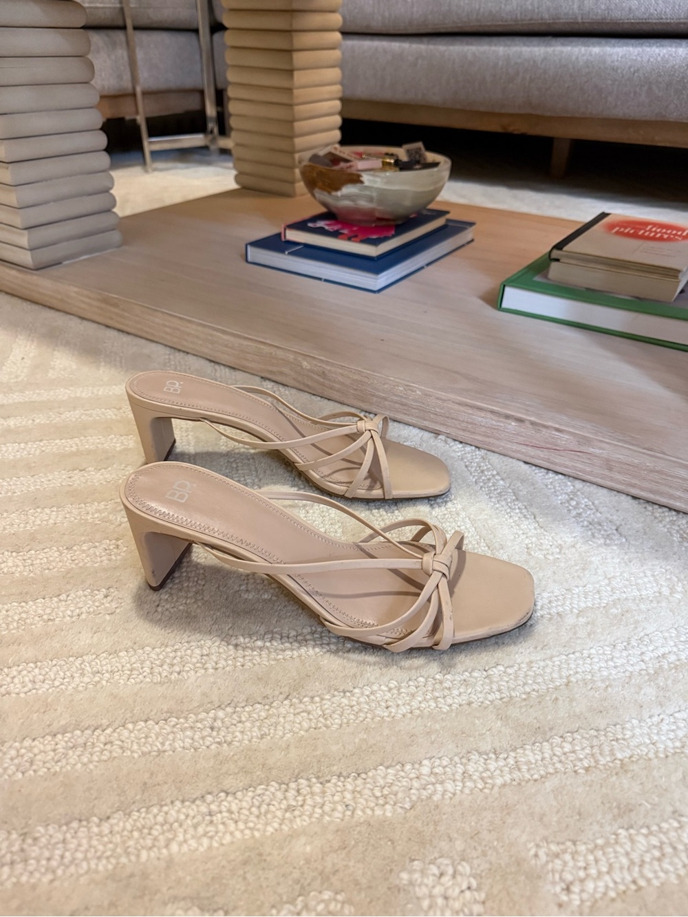 Beige Strappy Heel